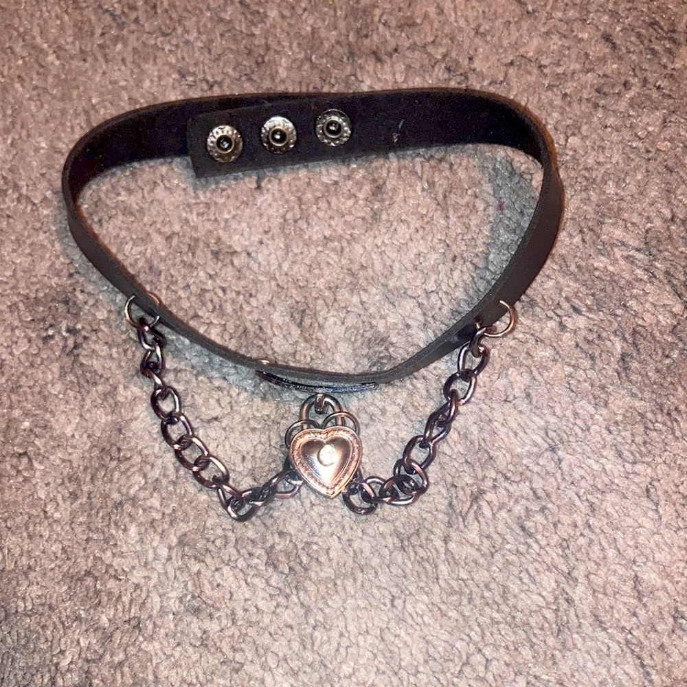 Heart Charm + Chain Choker